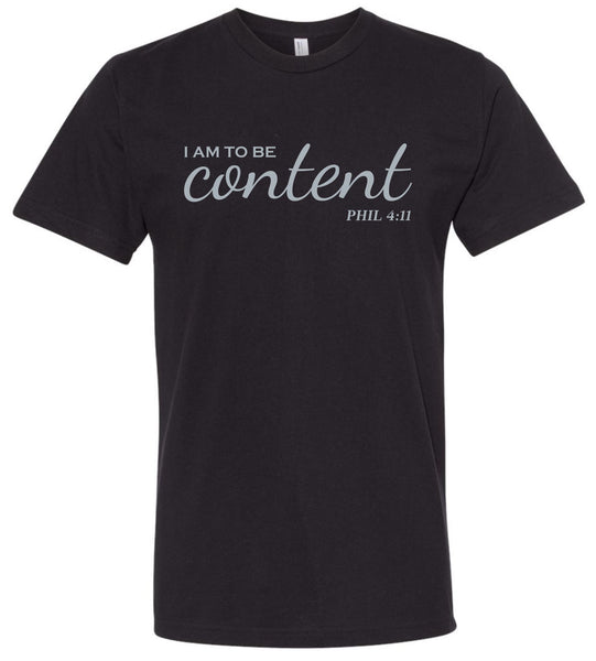 Super Soft American Apparel Tee - I Am To Be Content - Adoroze Designs
